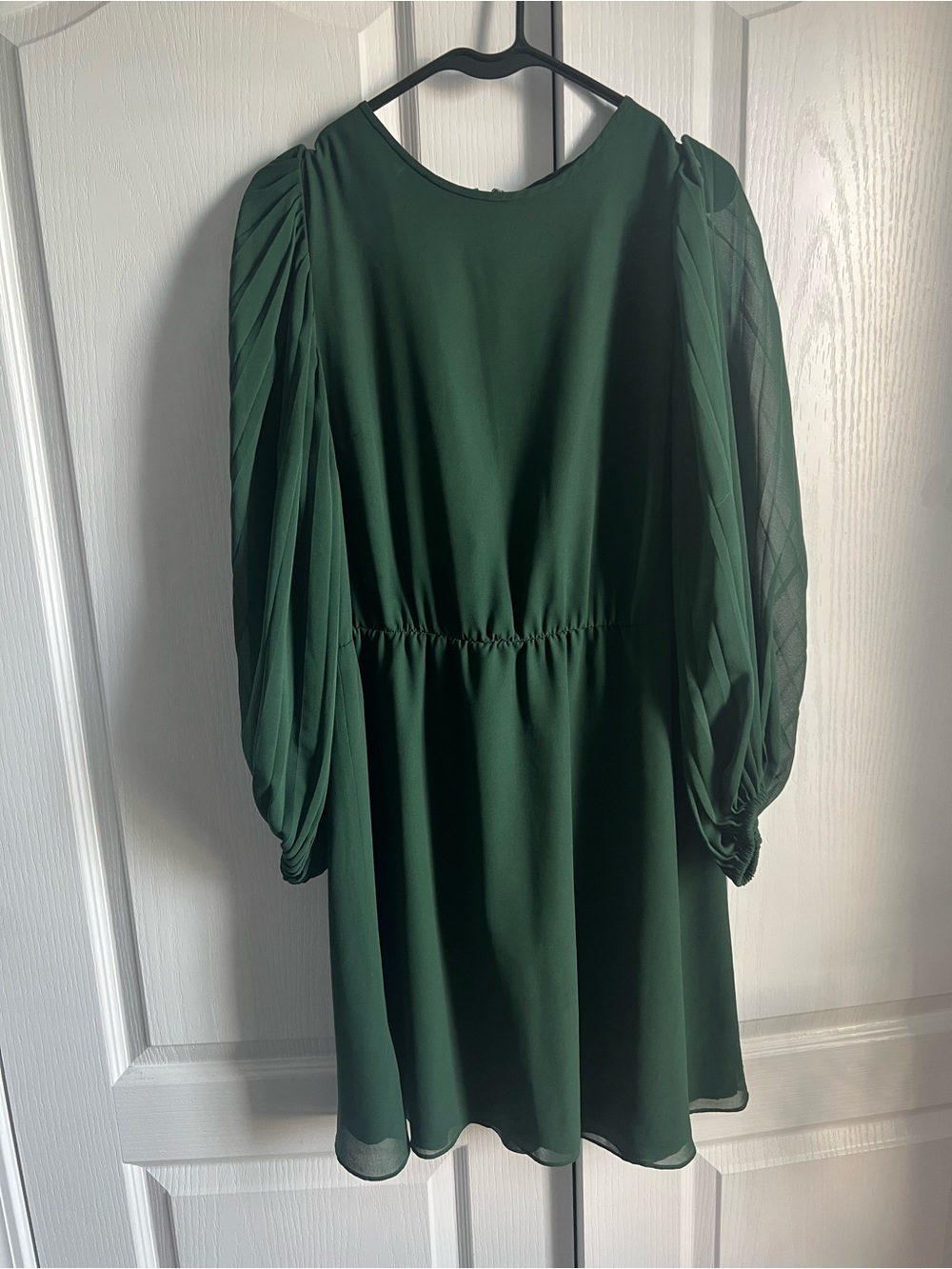 Ann Taylor green long sleeve holiday dress 12